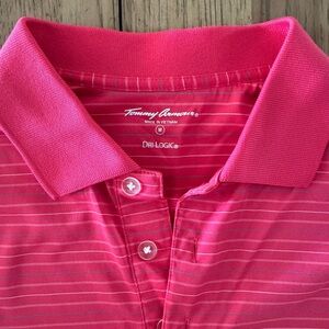 Tommy Armour Pink Striped Polo Shirt